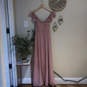 Bhldn bridesmaid gown with slit